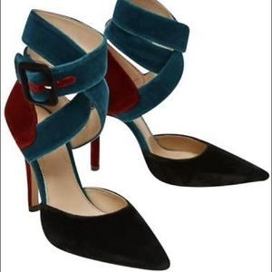 Zara Multicolor Velvet Pumps